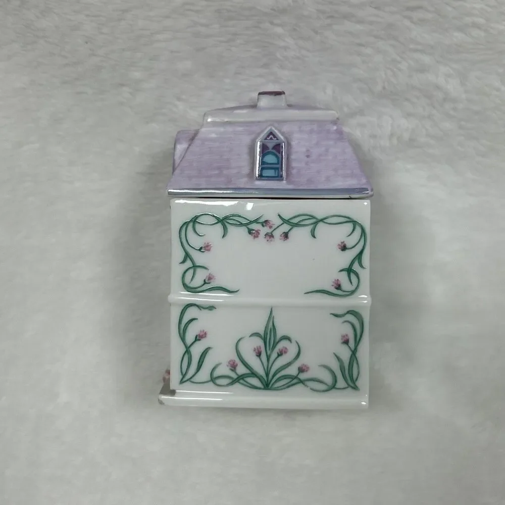 Vintage 1989 Lenox Spice Village Chive Spice Jar Fine Porcelain